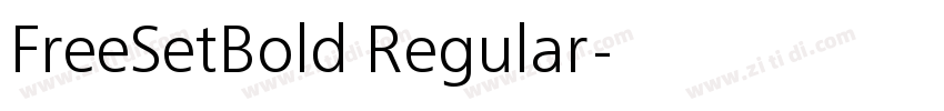 FreeSetBold Regular字体转换